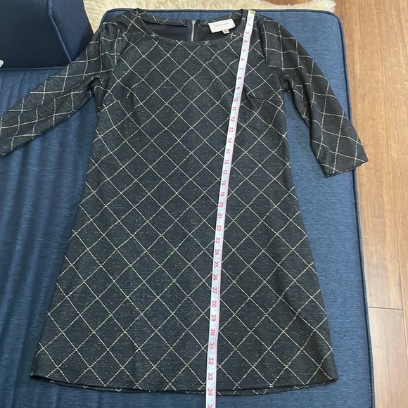 SHIFT DRESS BLACK & GOLD SHIMMER - Picture 9 of 9